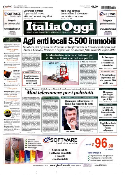 Italia oggi : quotidiano di economia finanza e politica